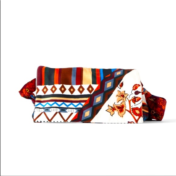 NWT Zara Printed Scarf Crossbody Bag - Picture 2 of 6